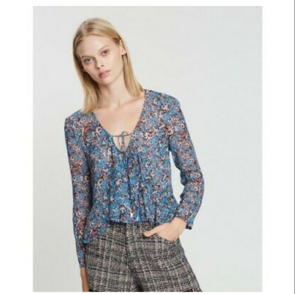Iro Gosh v-neck peplum top